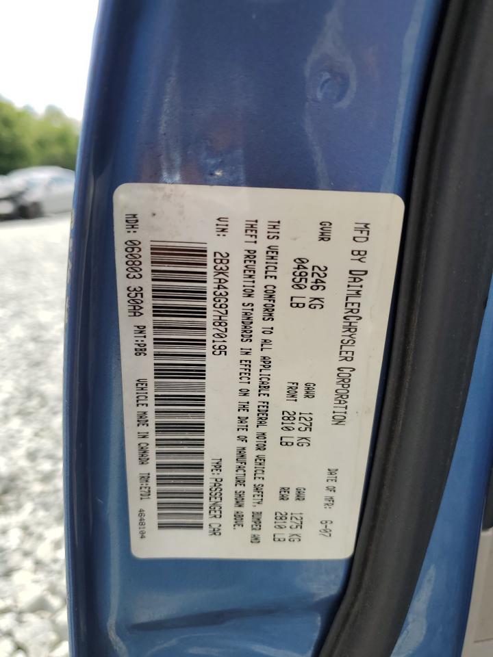 2007 Dodge Charger Se VIN: 2B3KA43G97H870195 Lot: 60656615