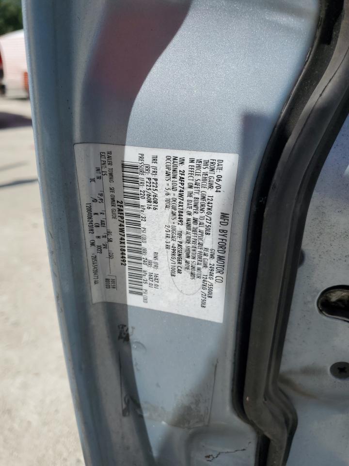 2004 Ford Crown Victoria Lx VIN: 2FAFP74W74X184492 Lot: 60436315