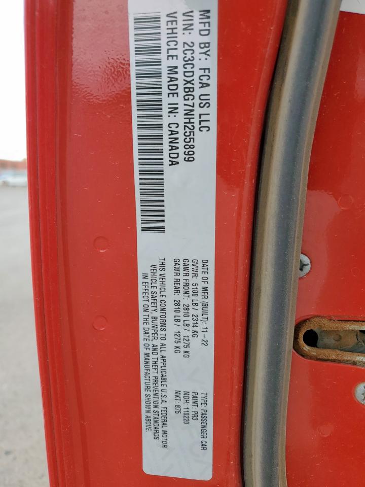 2022 Dodge Charger Sxt VIN: 2C3CDXBG7NH255899 Lot: 62063795