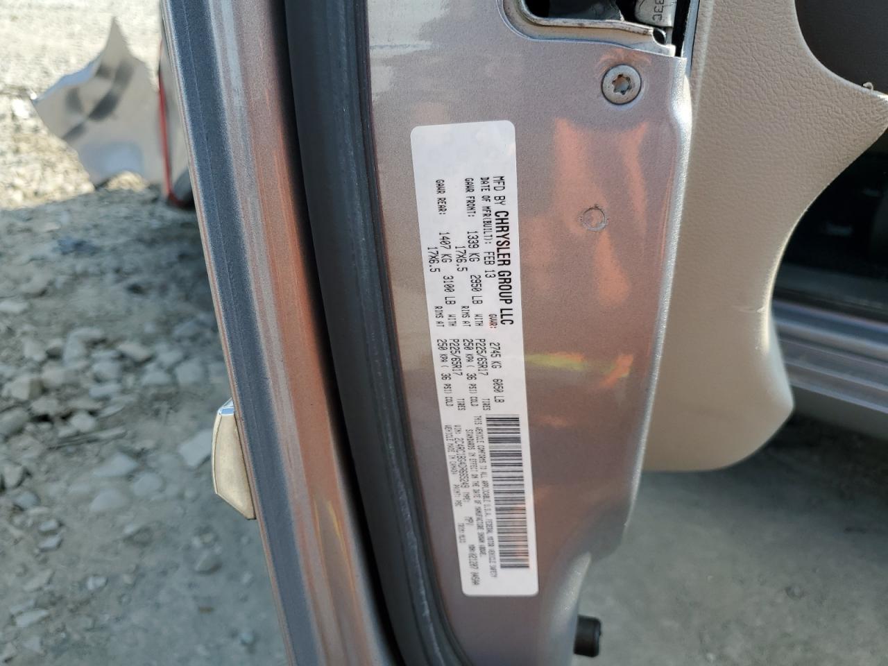 2013 Chrysler Town & Country Touring VIN: 2C4RC1BG4DR665249 Lot: 62498565