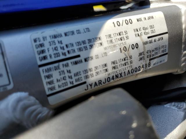 2001 YAMAHA YZFR6 S  