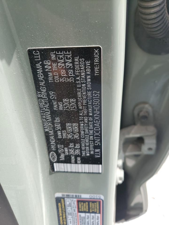 2022 Hyundai Santa Cruz Sel VIN: 5NTJCDAEXNH030132 Lot: 62378845