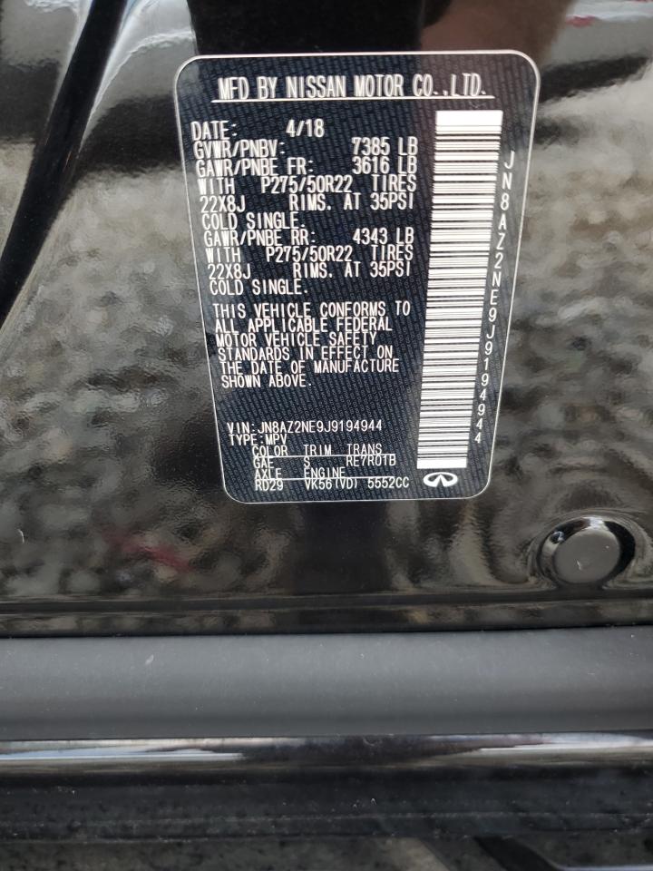 2018 Infiniti Qx80 Base VIN: JN8AZ2NE9J9194944 Lot: 61748675