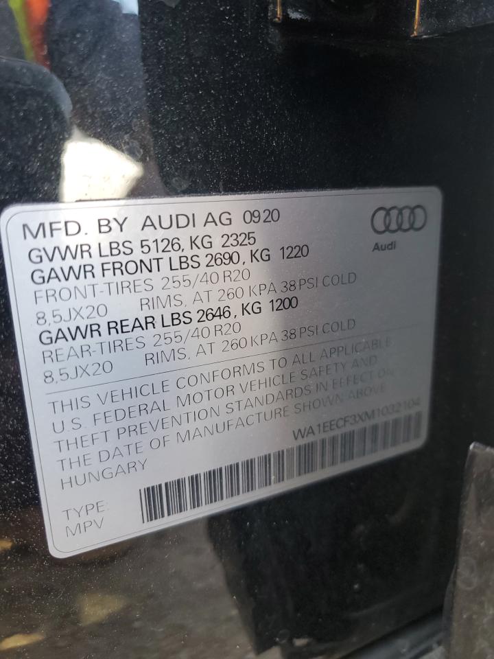 2021 Audi Q3 Premium Plus S Line 45 VIN: WA1EECF3XM1032104 Lot: 62267625