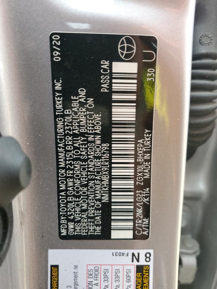 2020 Toyota C-Hr Xle VIN: NMTKHMBX9LR116798 Lot: 59956935