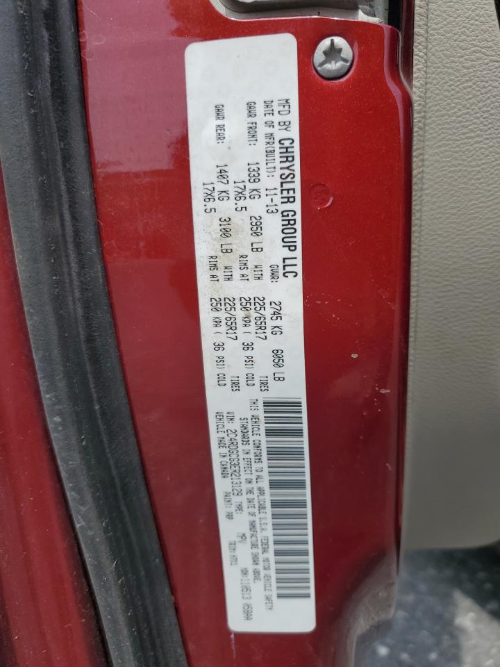 2014 Dodge Grand Caravan Sxt VIN: 2C4RDGCG3ER213129 Lot: 59727535