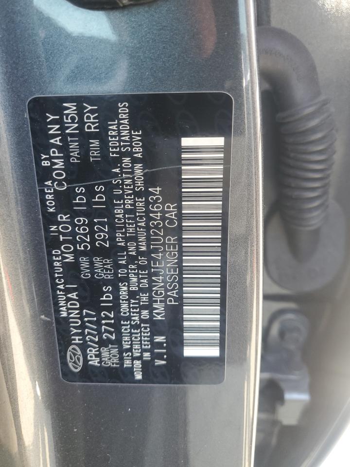 2018 Genesis G80 Base VIN: KMHGN4JE4JU234634 Lot: 62308345