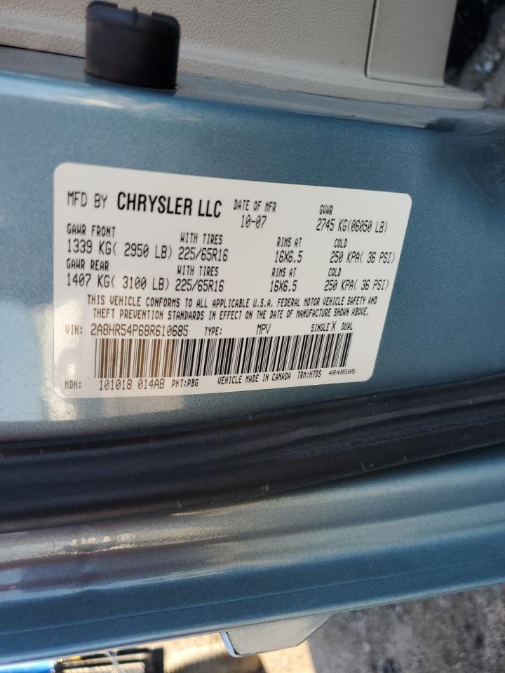 2008 Chrysler Town & Country Touring VIN: 2A8HR54P68R610685 Lot: 62477565