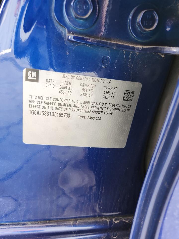 2013 Cadillac Ats Performance VIN: 1G6AJ5S31D0165733 Lot: 61954955