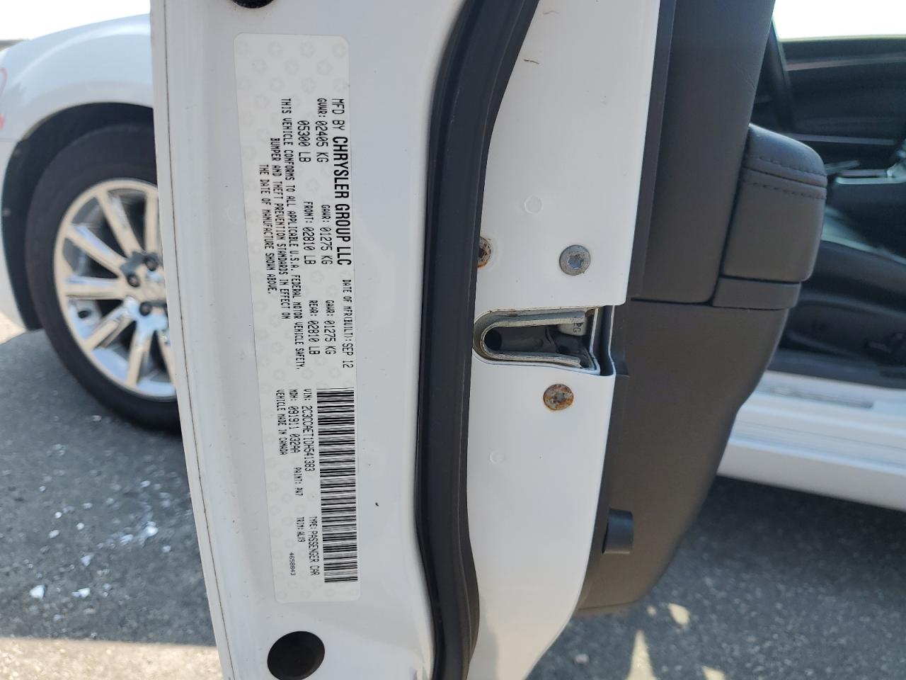 2013 Chrysler 300C VIN: 2C3CCAET1DH541383 Lot: 62451565