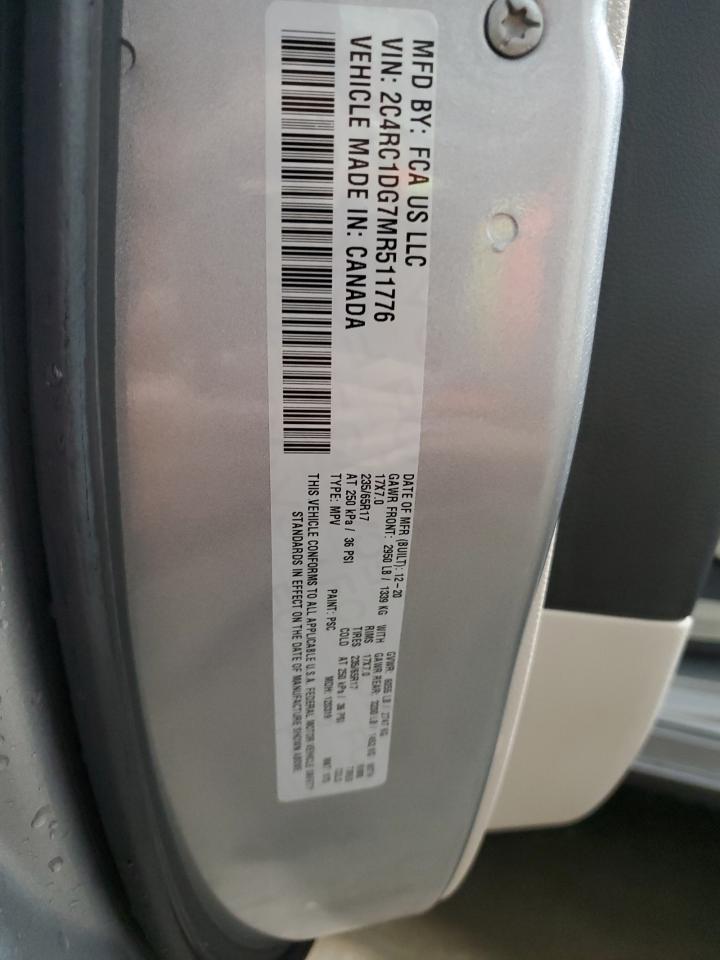 2021 Chrysler Voyager Lxi VIN: 2C4RC1DG7MR511776 Lot: 59555535