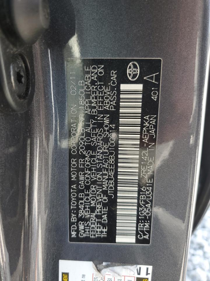 TOYOTA COROLLA 2011 VIN JTDBU4EE8BJ100014 фото 12