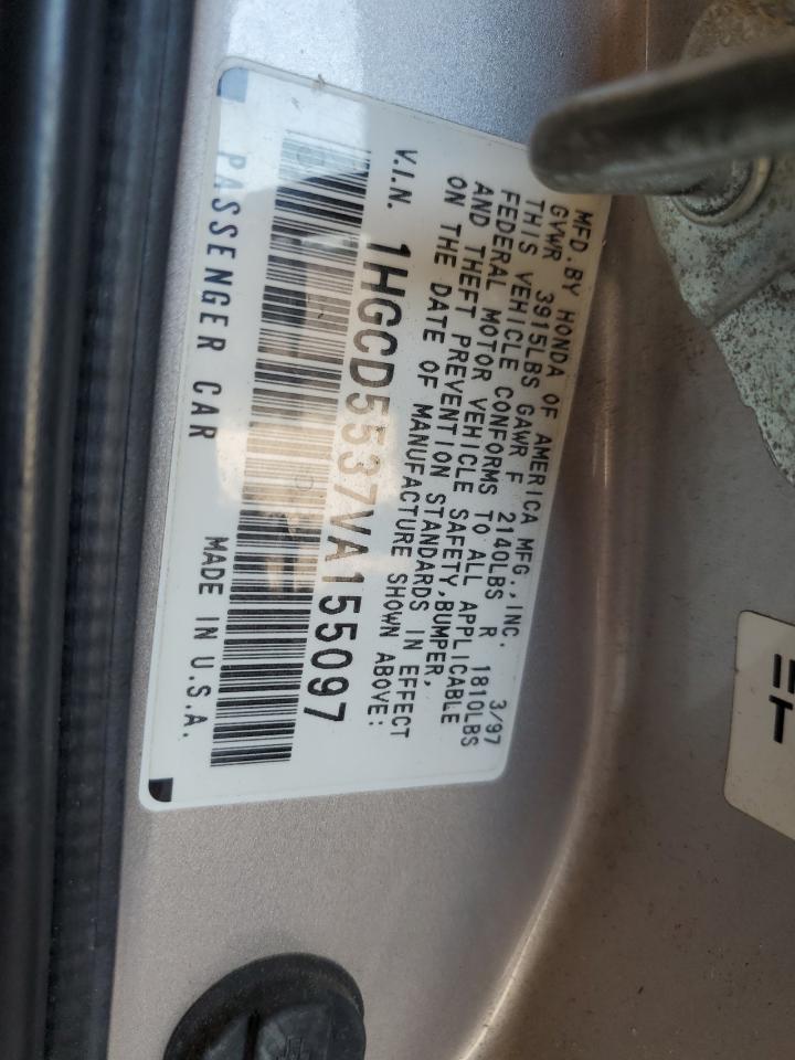 HONDA ACCORD 1997 VIN 1HGCD5537VA155097 photo 12