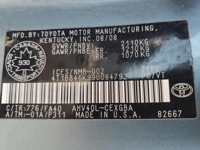 2009 TOYOTA CAMRY HYBRID  