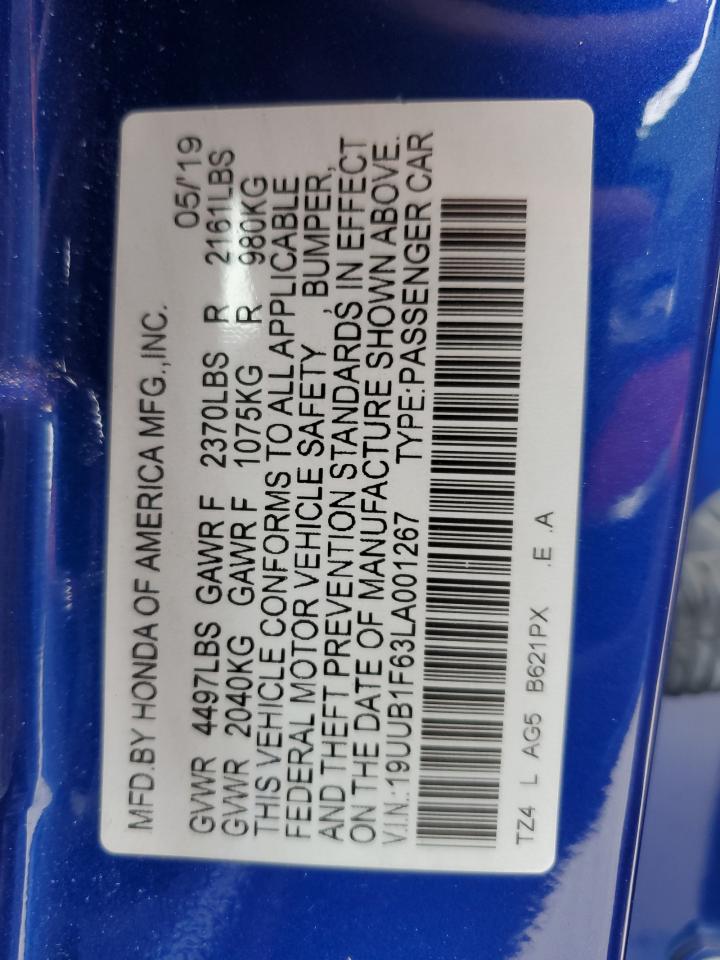 ACURA TLX 2020 VIN 19UUB1F63LA001267 zdjęcie 12
