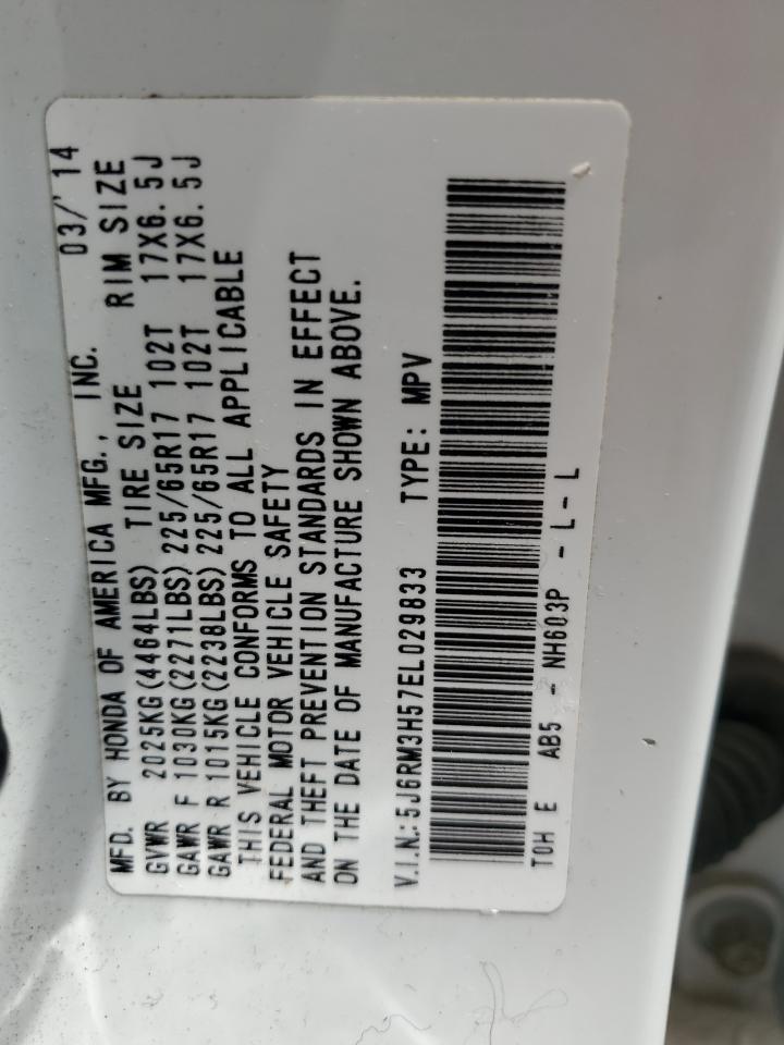 2014 Honda Cr-V Ex VIN: 5J6RM3H57EL029833 Lot: 61135865