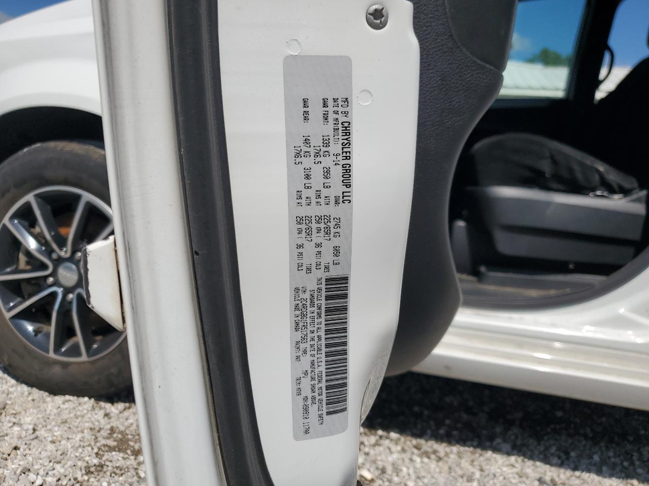 2015 Dodge Grand Caravan Se VIN: 2C4RDGBG1FR517563 Lot: 59764875