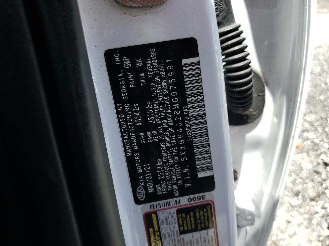 2021 Kia K5 Gt Line VIN: 5XXG64J28MG075991 Lot: 61849565
