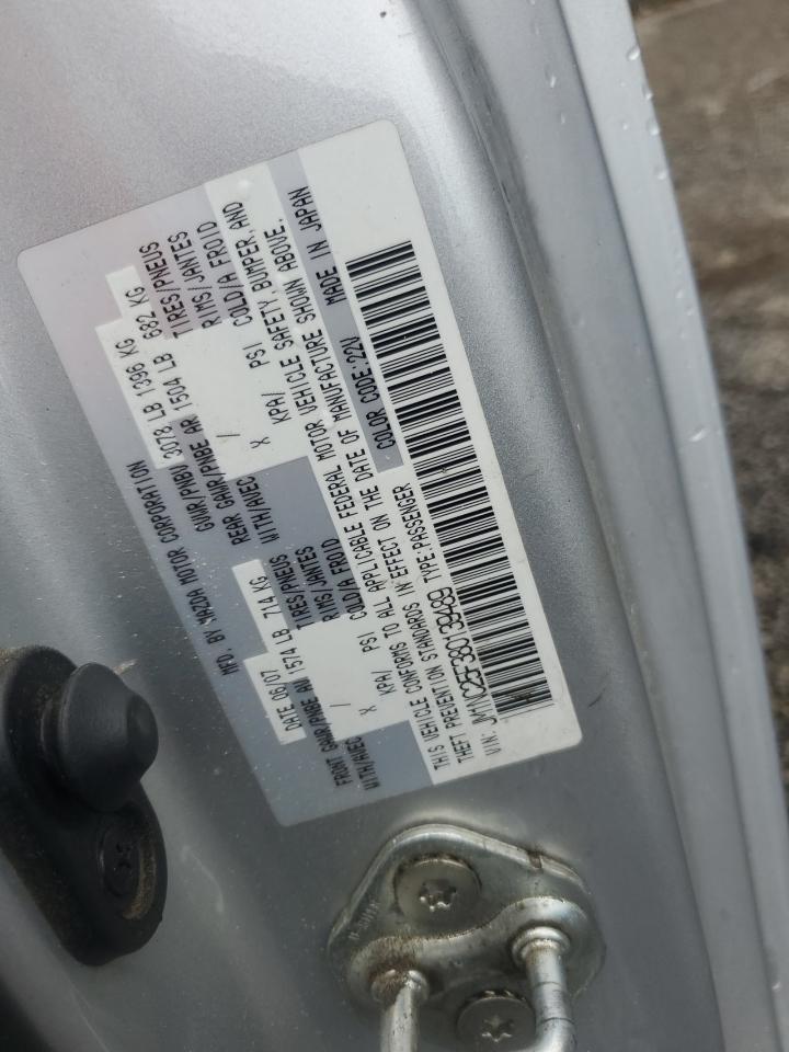 2008 Mazda Mx-5 Miata VIN: JM1NC25F380139489 Lot: 59255245