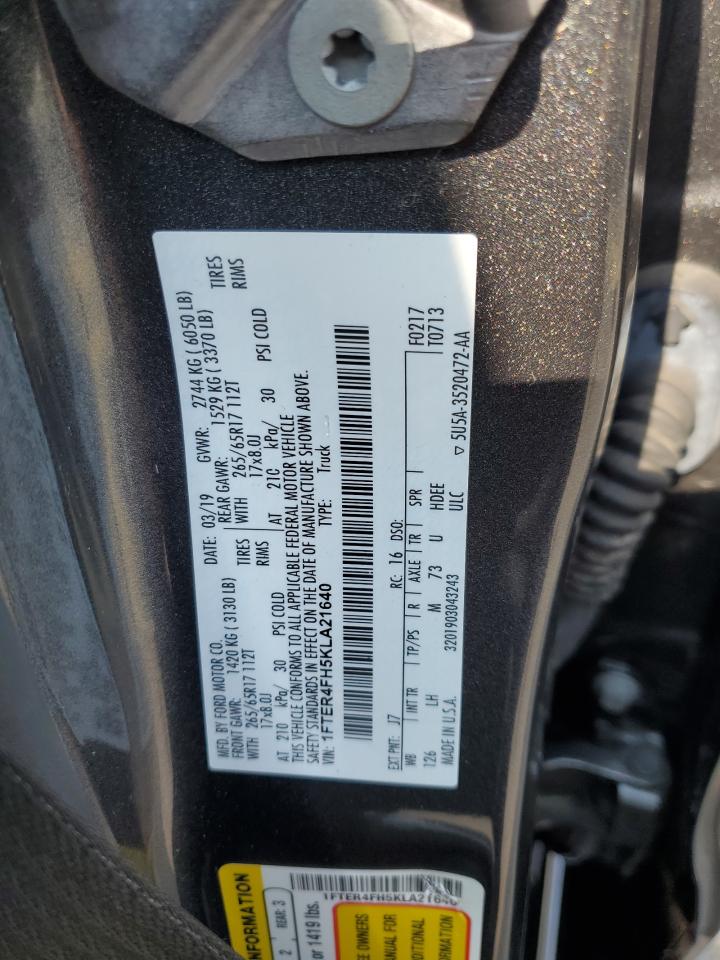 2019 Ford Ranger Xl VIN: 1FTER4FH5KLA21640 Lot: 62613985