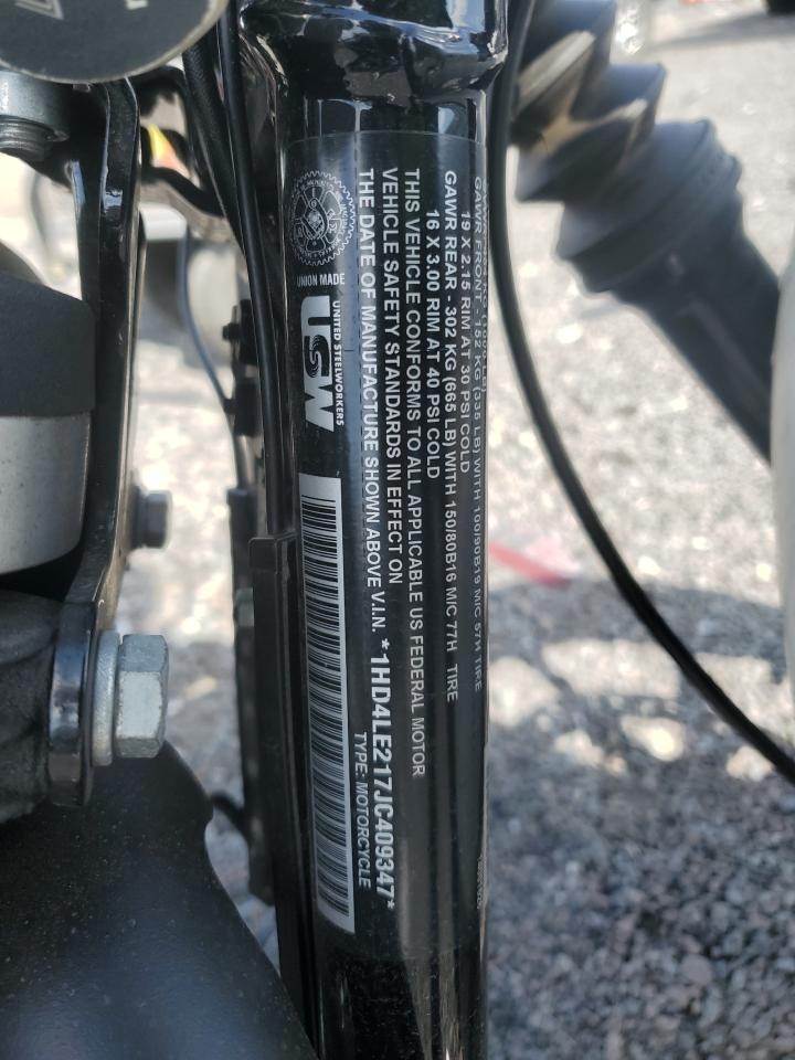 2018 Harley-Davidson Xl883 Iron 883 VIN: 1HD4LE217JC409347 Lot: 60828565