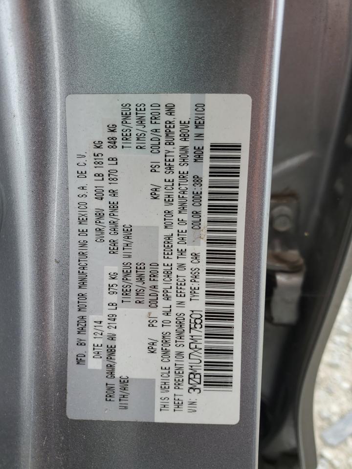 2015 Mazda 3 Sport VIN: 3MZBM1U7XFM175501 Lot: 59238265