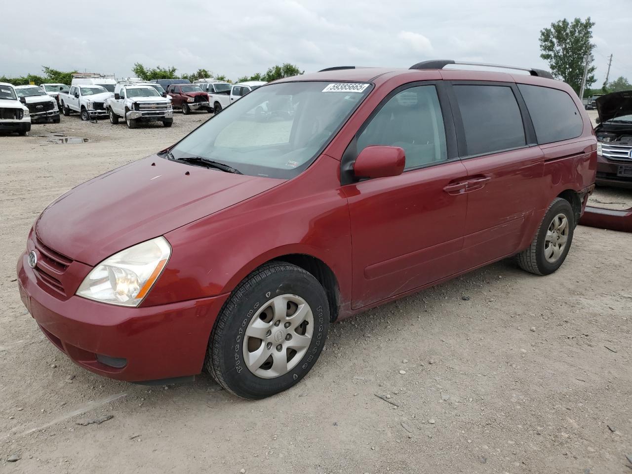 2009 Kia Sedona Ex للبيع في Kansas City، KS - Rear End