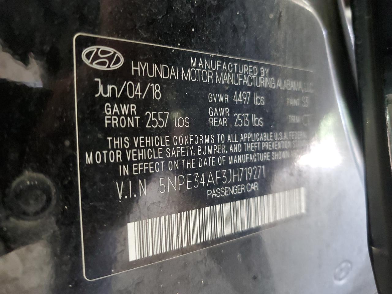2018 Hyundai Sonata Sport VIN: 5NPE34AF3JH719271 Lot: 62655385