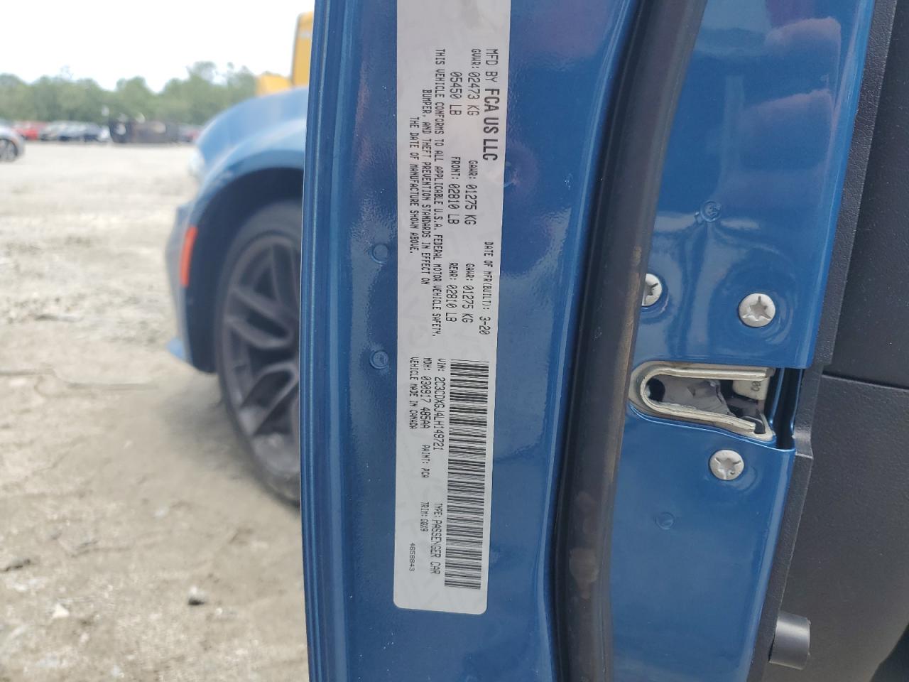 2020 Dodge Charger Scat Pack VIN: 2C3CDXGJ4LH149721 Lot: 59086745