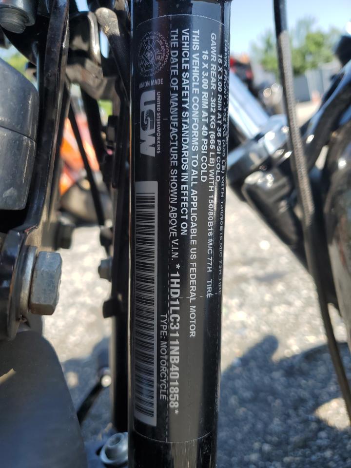 2022 Harley-Davidson Xl1200 X VIN: 1HD1LC311NB401858 Lot: 61441685