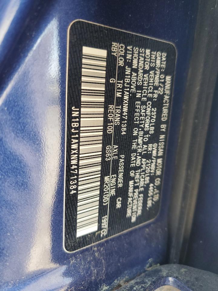 2022 Nissan Rogue Sport S VIN: JN1BJ1AWXNW471384 Lot: 62023255