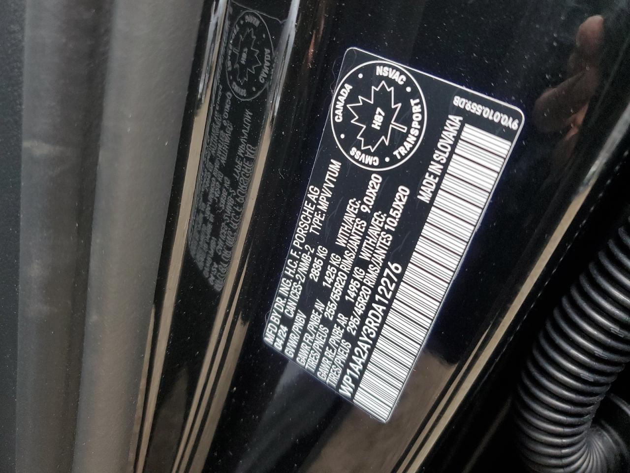 2024 Porsche Cayenne VIN: WP1AA2AY3RDA12276 Lot: 61544005