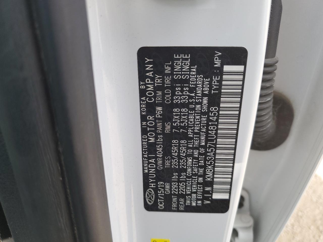 2020 Hyundai Kona Ultimate VIN: KM8K53A57LU481458 Lot: 62759995