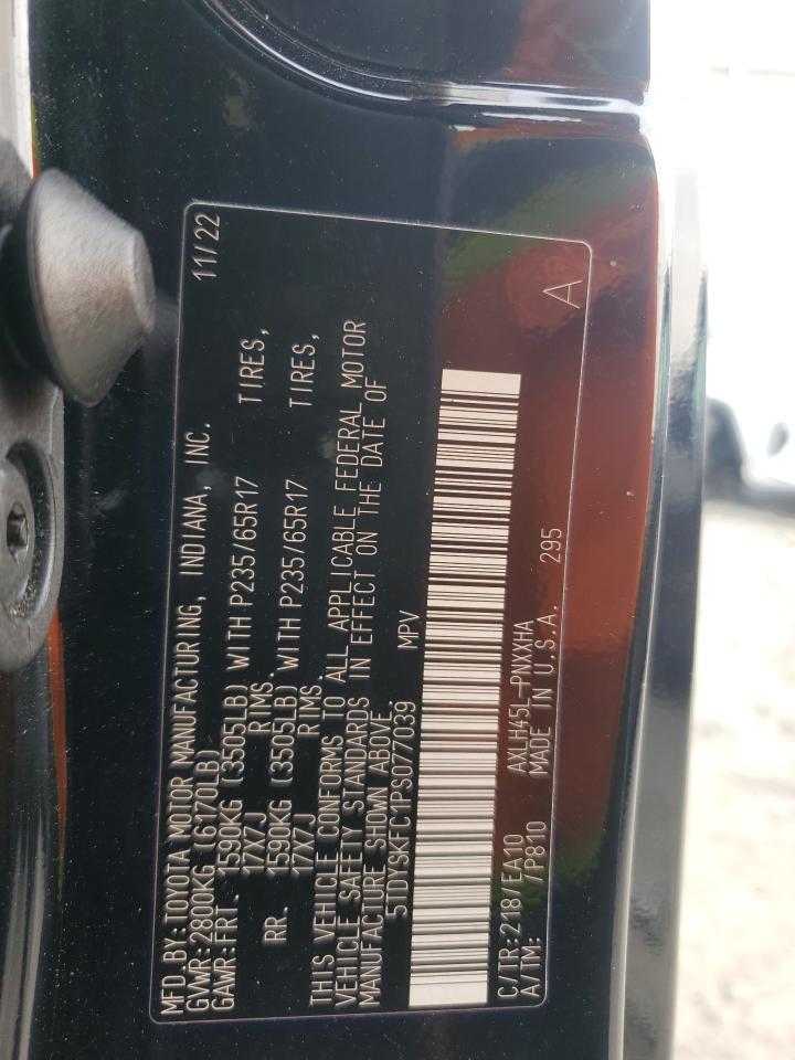2023 Toyota Sienna Xle VIN: 5TDYSKFC1PS077039 Lot: 58527195