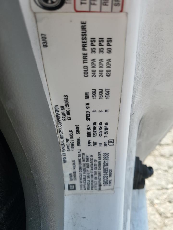CHEVROLET COLORADO 2007 VIN 1GCCS149978212638 фото 12