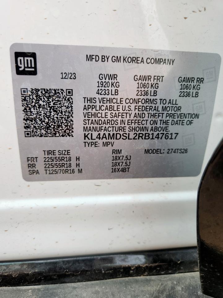2024 Buick Encore Gx Sport Touring VIN: KL4AMDSL2RB147617 Lot: 62368035