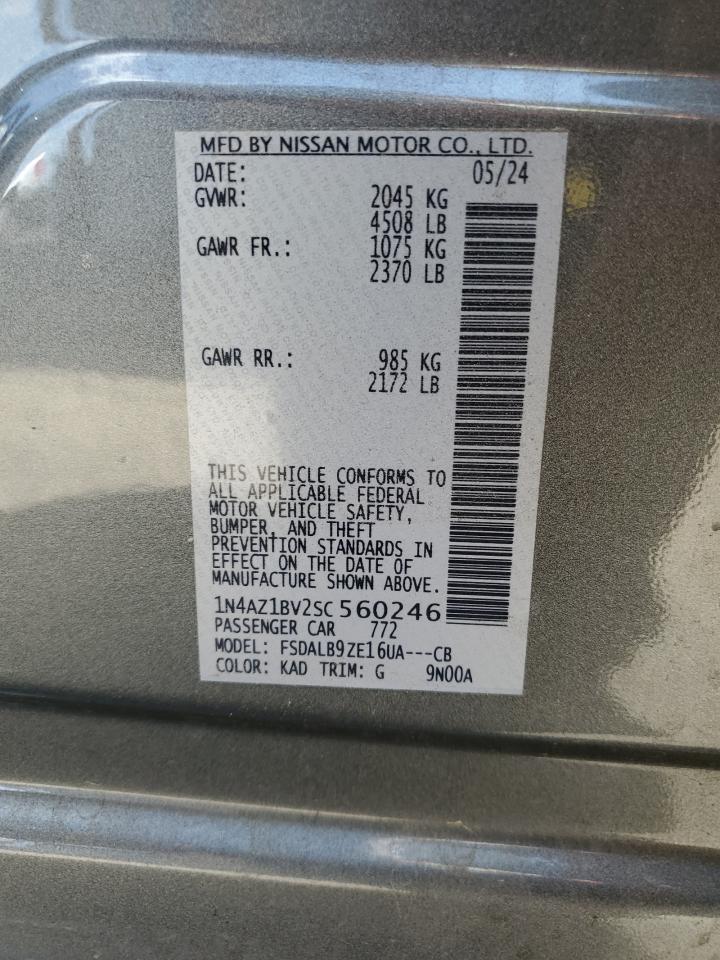 2025 Nissan Leaf S VIN: 1N4AZ1BV2SC560246 Lot: 63008945