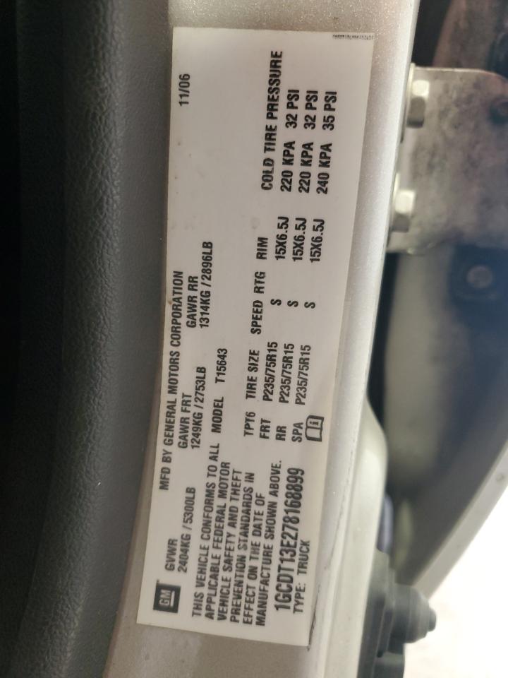 2007 Chevrolet Colorado VIN: 1GCDT13E278168899 Lot: 86622735