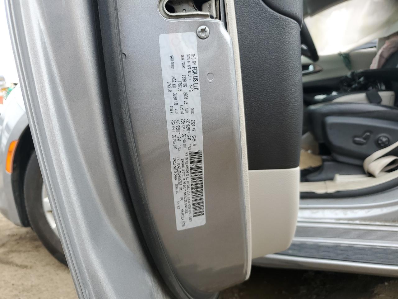 2017 Chrysler Pacifica Touring L VIN: 2C4RC1BG4HR507967 Lot: 63046875