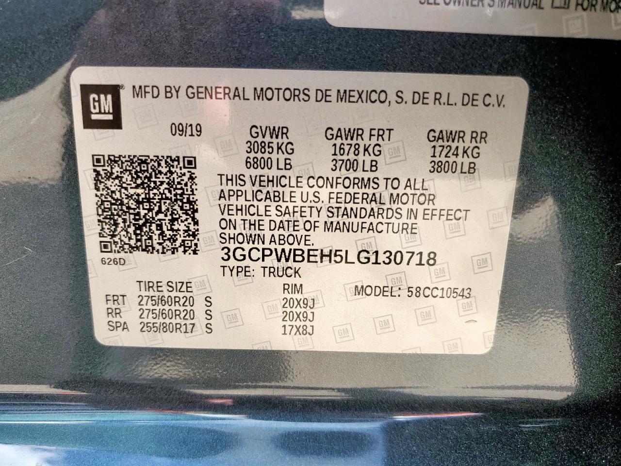 CHEVROLET ALL Models 2020 VIN 3GCPWBEH5LG130718 фото 13