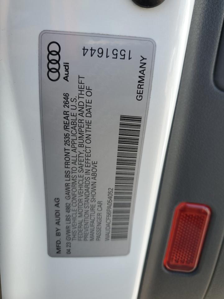 2023 Audi A5 Premium 45 VIN: WAUDACF56PA054052 Lot: 61659605