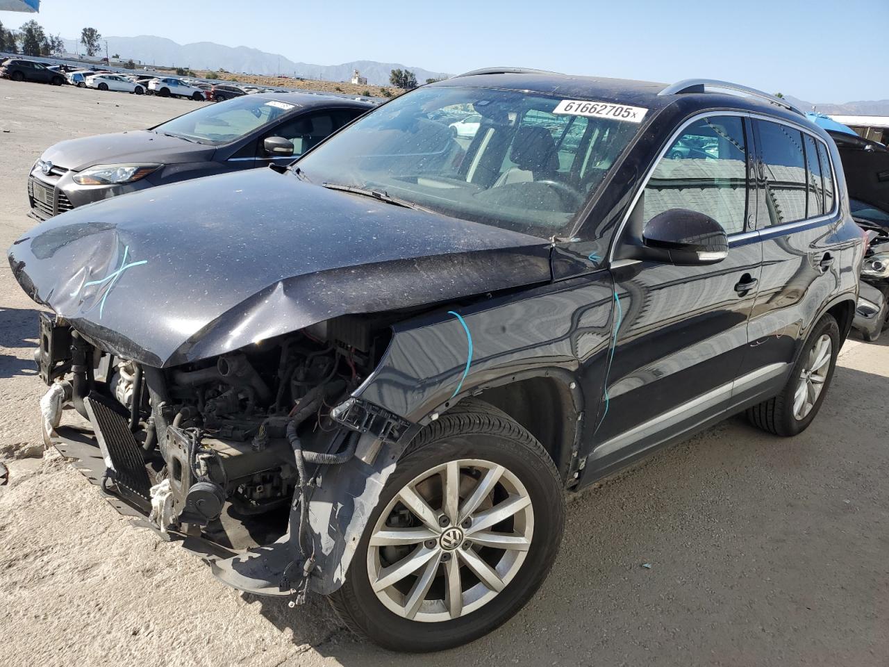 2017 Volkswagen Tiguan Wolfsburg იყიდება Sun Valley-ში, CA - Front End