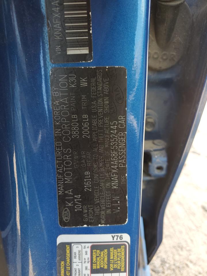 2015 Kia Forte Lx VIN: KNAFX4A68F5352445 Lot: 90574015