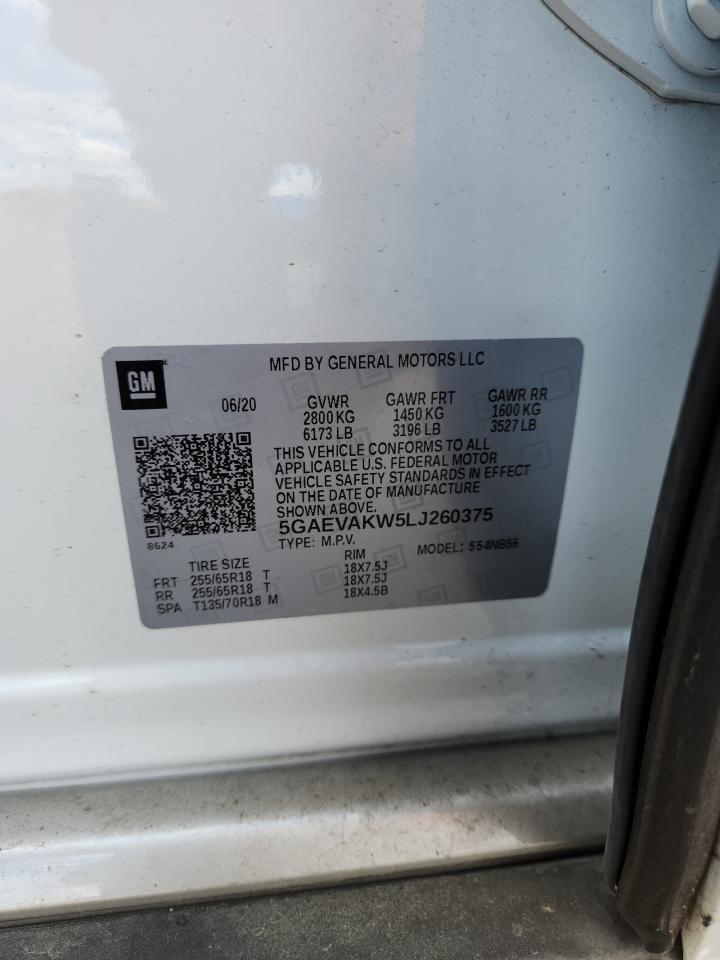 2020 Buick Enclave Essence VIN: 5GAEVAKW5LJ260375 Lot: 61479205