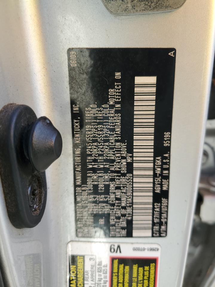TOYOTA VENZA 2009 VIN 4T3BE11A59U005520 фото 13