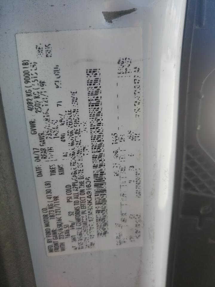 2017 Ford Transit T-250 VIN: 1FTYR1ZM8HKA91636 Lot: 61285285