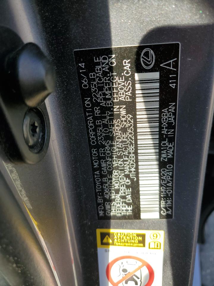 2014 Lexus Ct 200 VIN: JTHKD5BH8E2205329 Lot: 61021575
