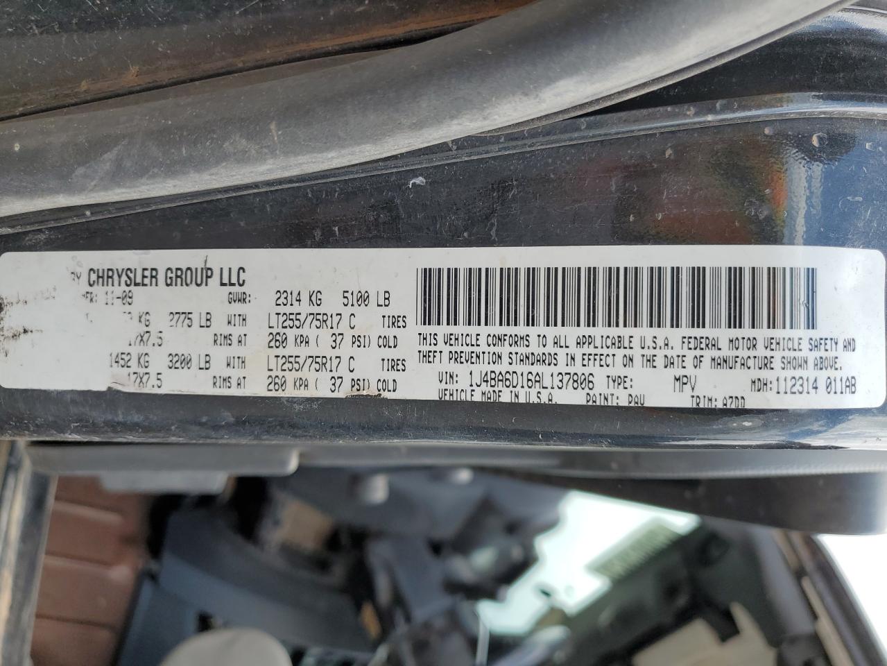 2010 Jeep Wrangler Rubicon VIN: 1J4BA6D16AL137806 Lot: 62925885