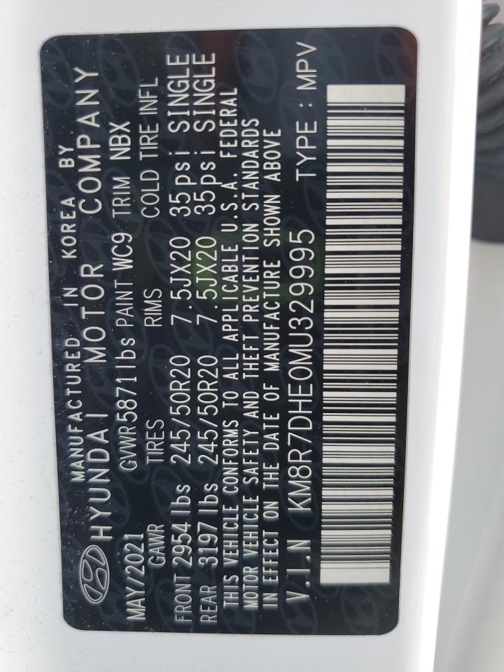 2021 Hyundai Palisade Calligraphy VIN: KM8R7DHE0MU329995 Lot: 60264595