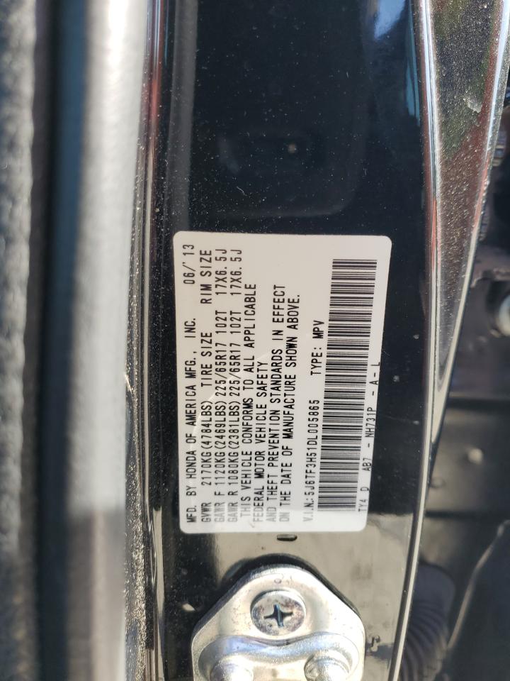 2013 Honda Crosstour Exl VIN: 5J6TF3H51DL005865 Lot: 62484715